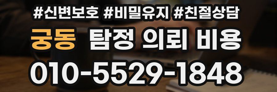 궁동 탐정 의뢰 비용