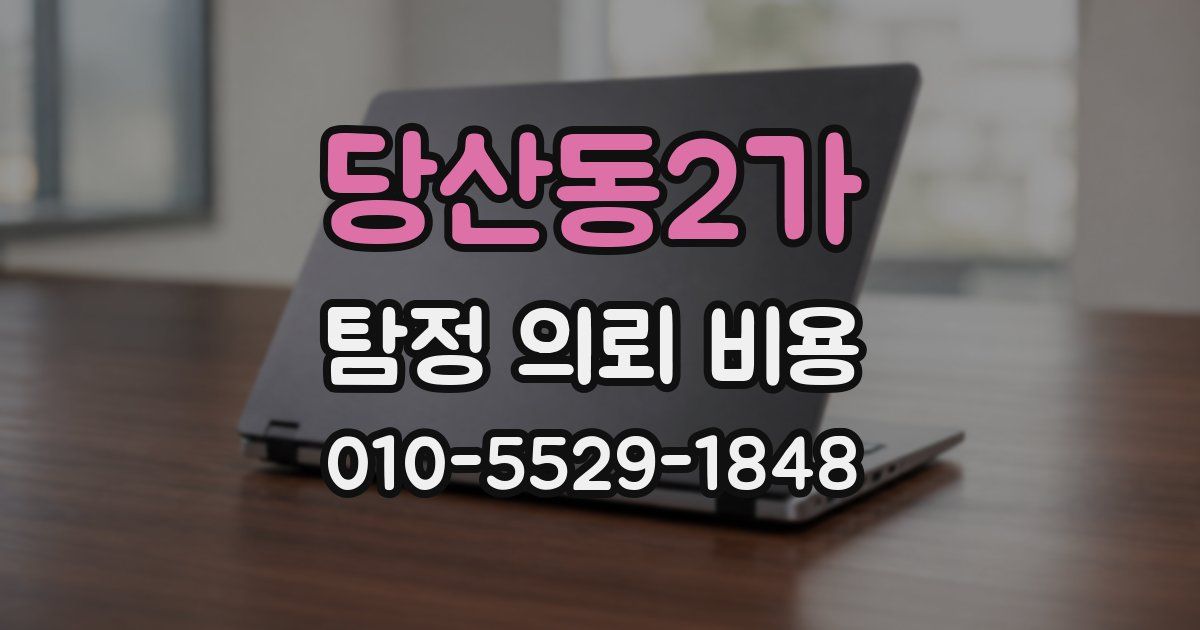 당산동2가 탐정 의뢰 비용