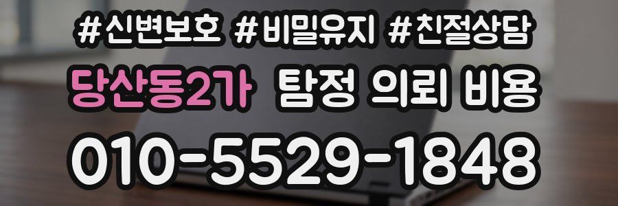 당산동2가 탐정 의뢰 비용