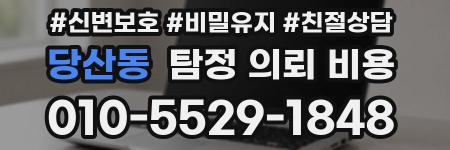 당산동 탐정 의뢰 비용