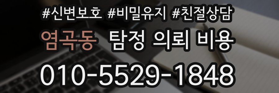 염곡동 탐정 의뢰 비용