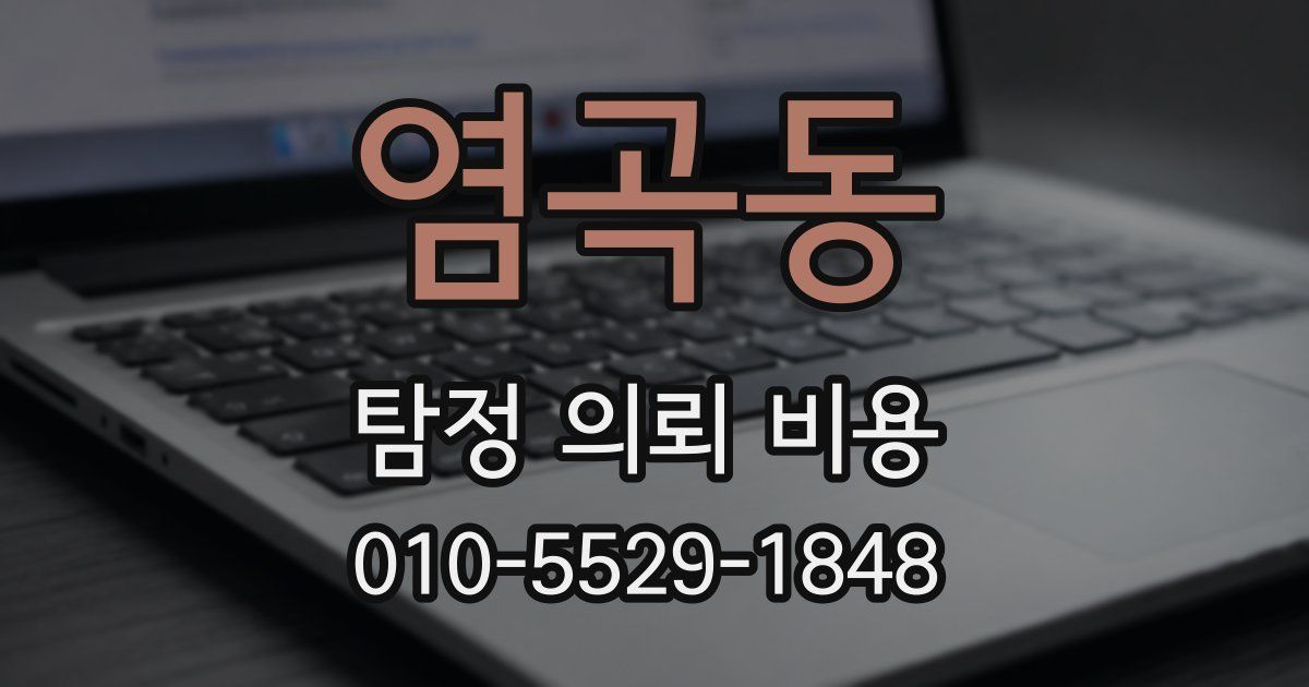 염곡동 탐정 의뢰 비용