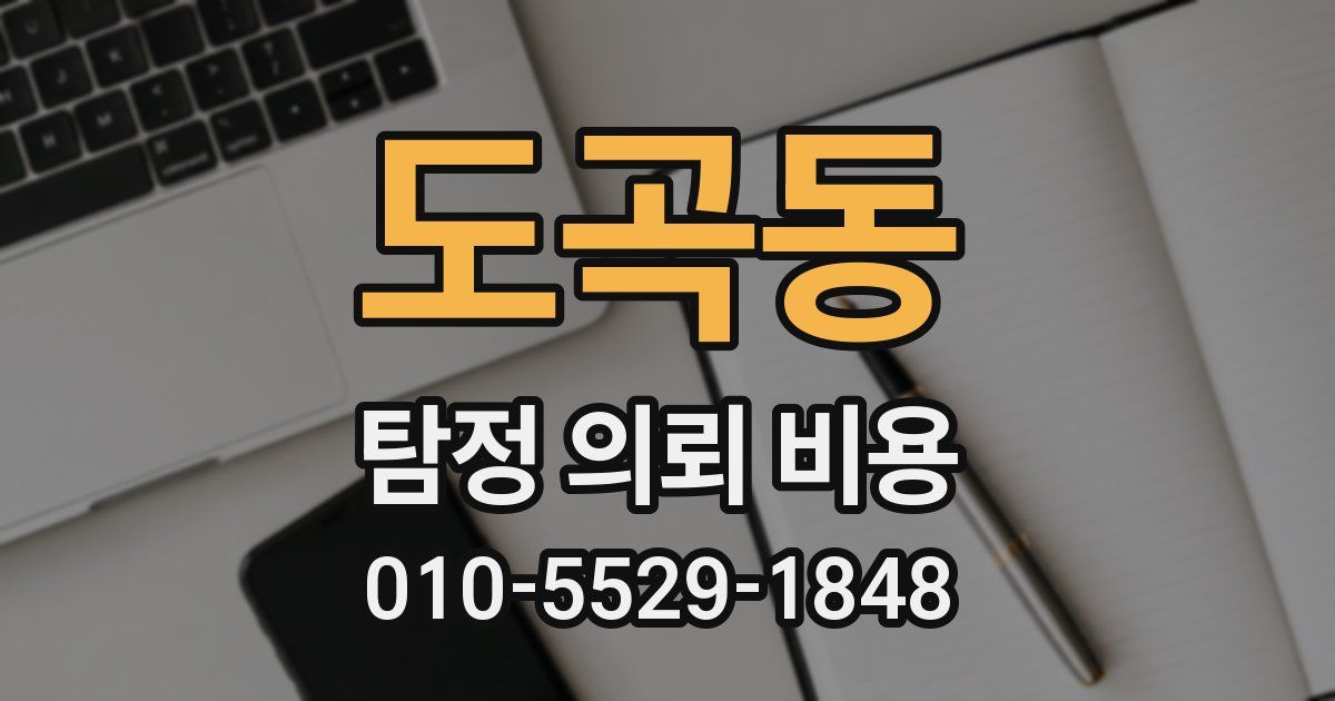 도곡동 탐정 의뢰 비용