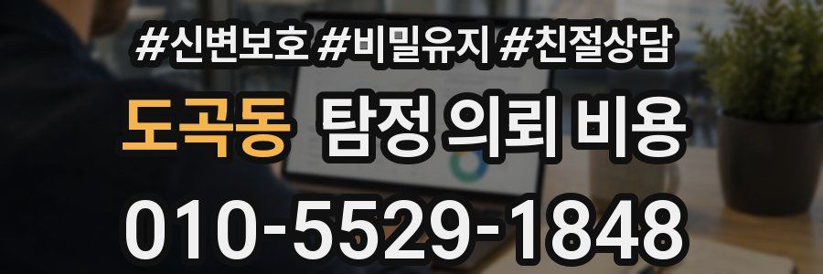 도곡동 탐정 의뢰 비용