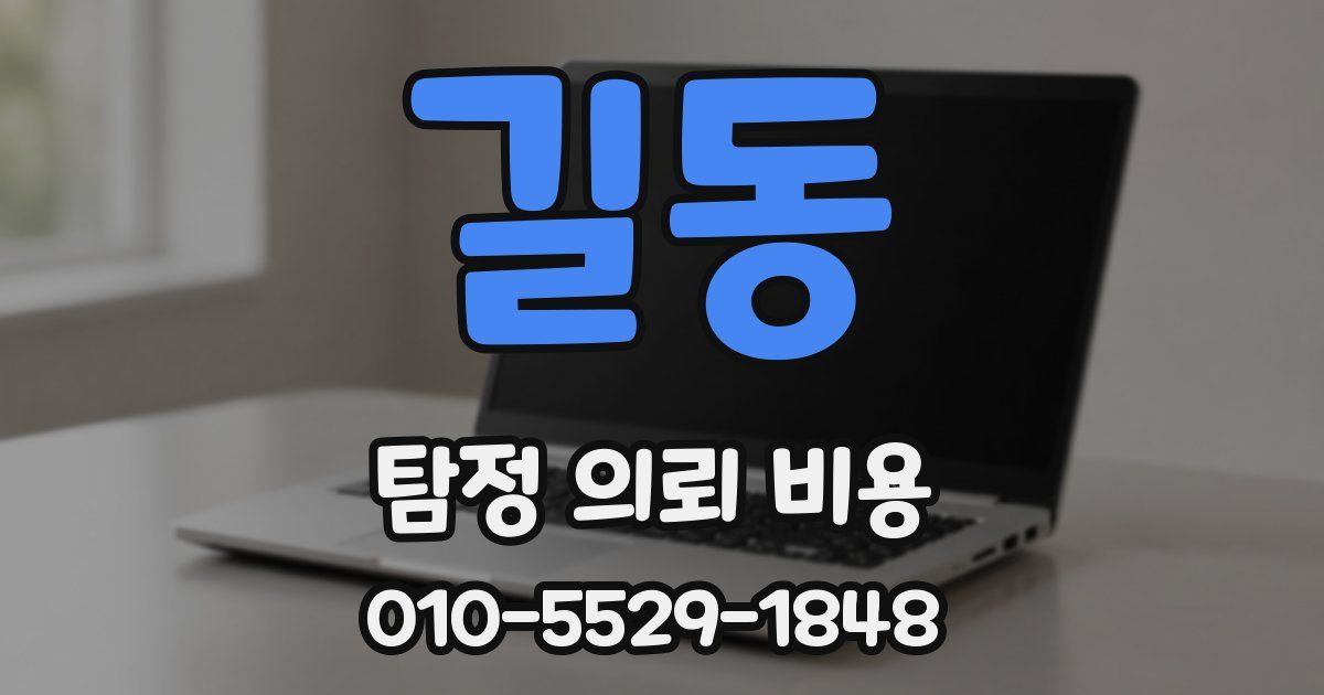 길동 탐정 의뢰 비용