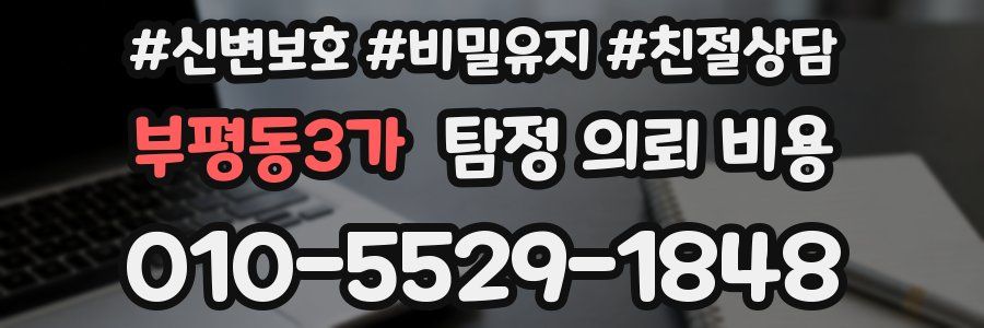 부평동3가 탐정 의뢰 비용