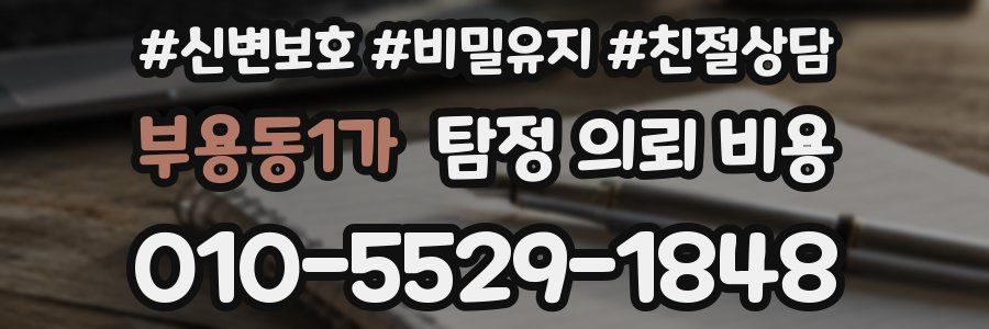 부용동1가 탐정 의뢰 비용