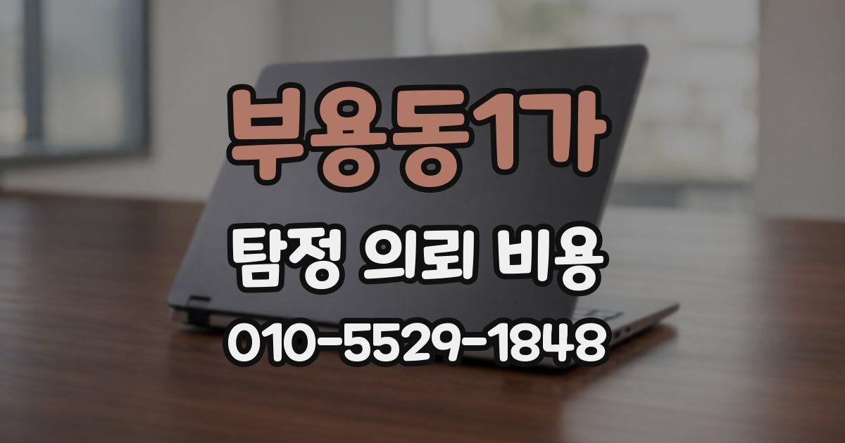 부용동1가 탐정 의뢰 비용