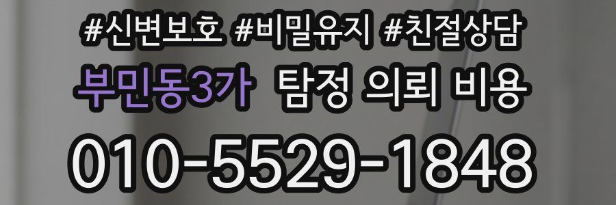 부민동3가 탐정 의뢰 비용