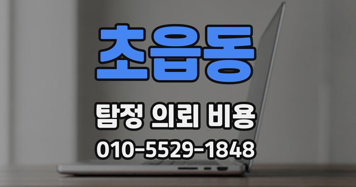 초읍동 탐정 의뢰 비용
