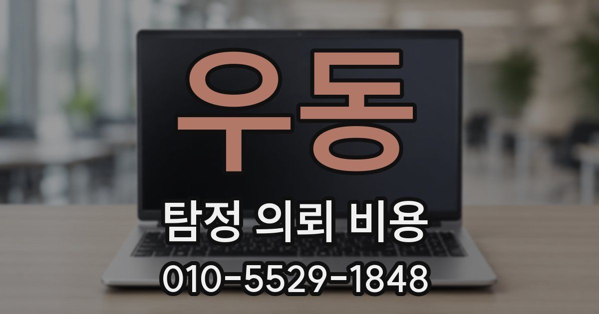 우동 탐정 의뢰 비용