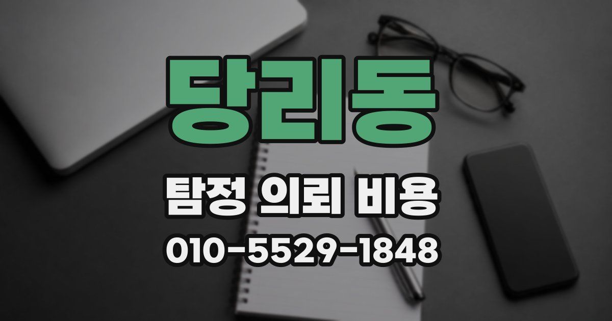 당리동 탐정 의뢰 비용