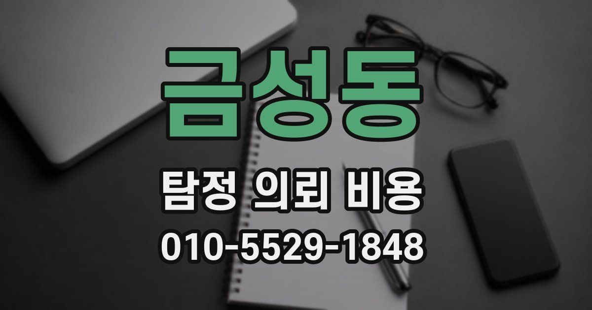 금성동 탐정 의뢰 비용