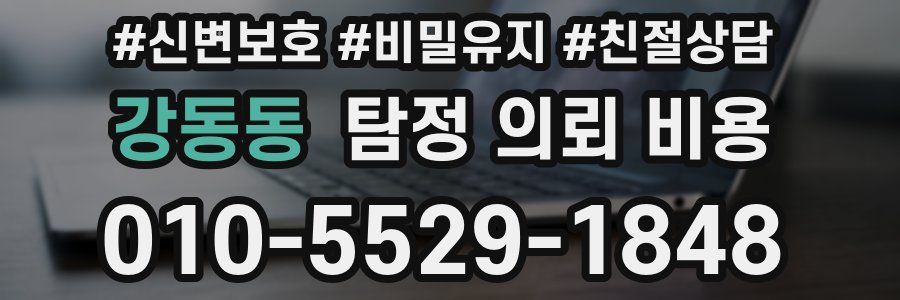 강동동 탐정 의뢰 비용