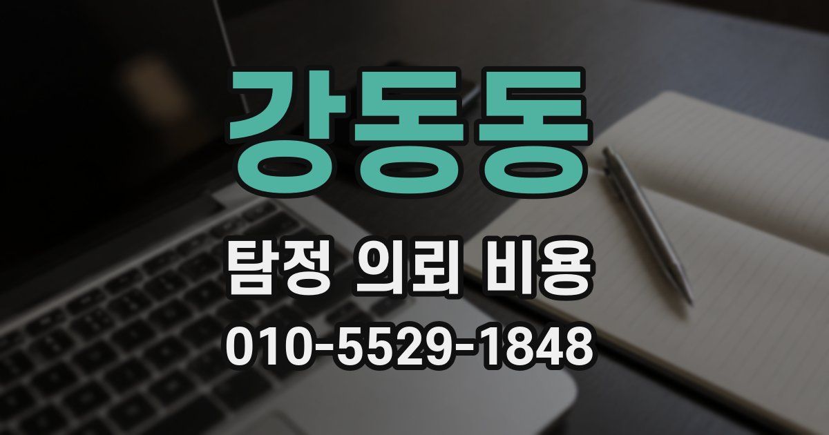 강동동 탐정 의뢰 비용