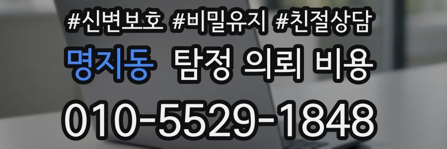 명지동 탐정 의뢰 비용