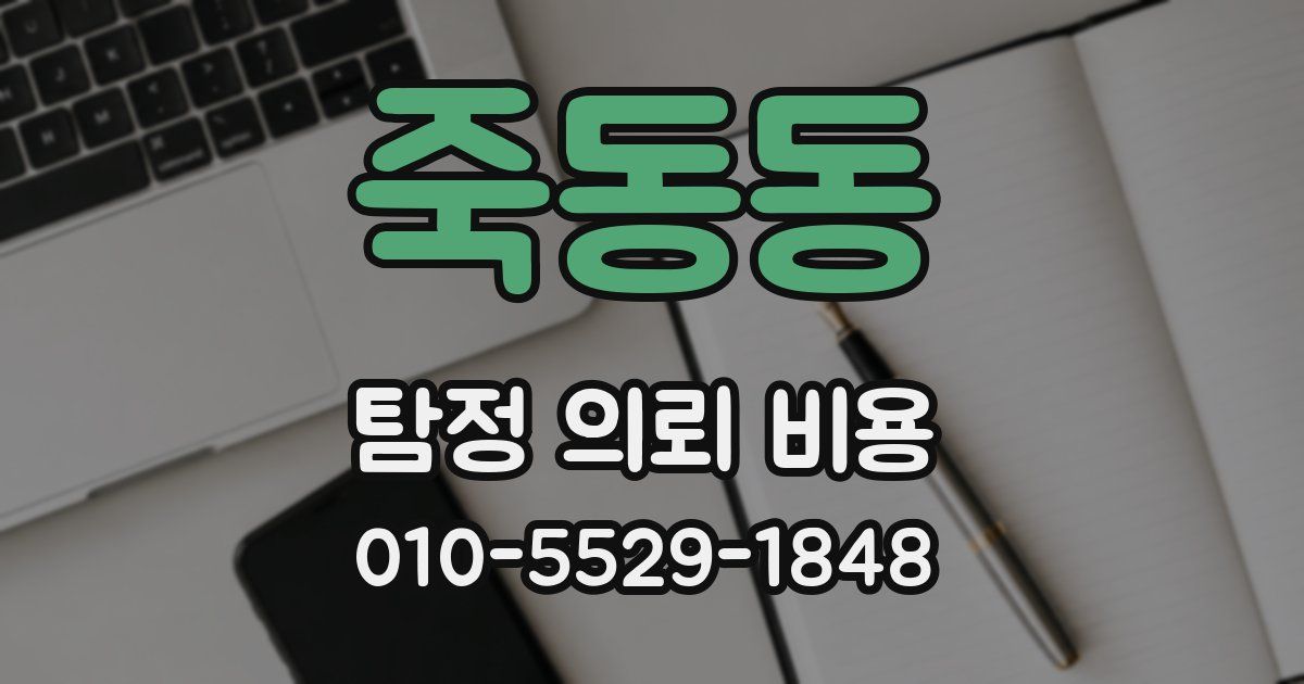 죽동동 탐정 의뢰 비용