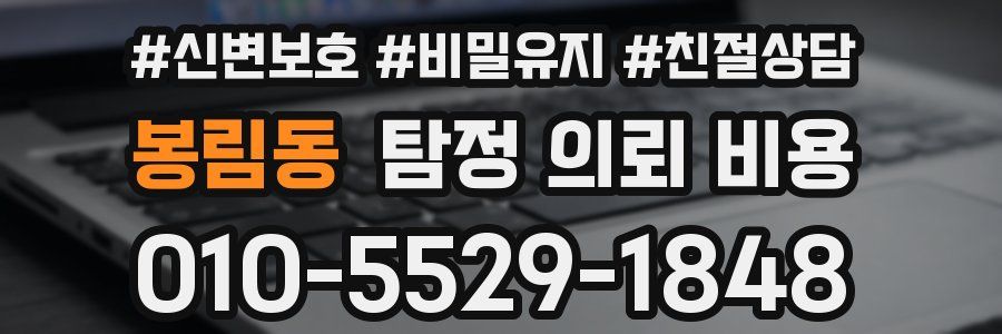 봉림동 탐정 의뢰 비용