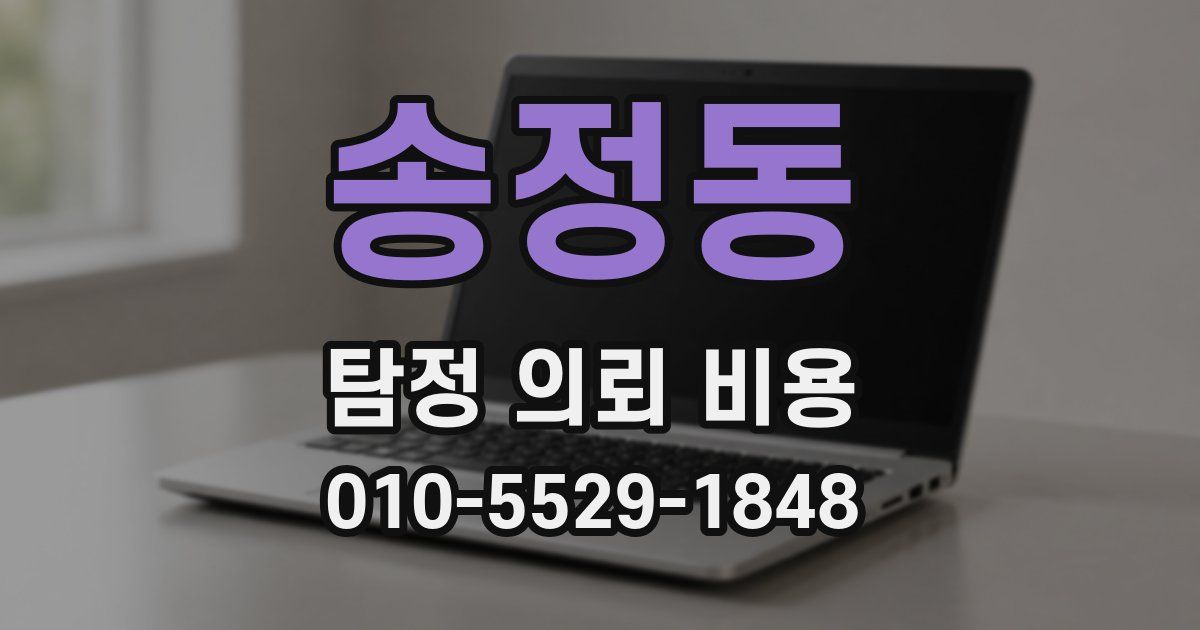송정동 탐정 의뢰 비용