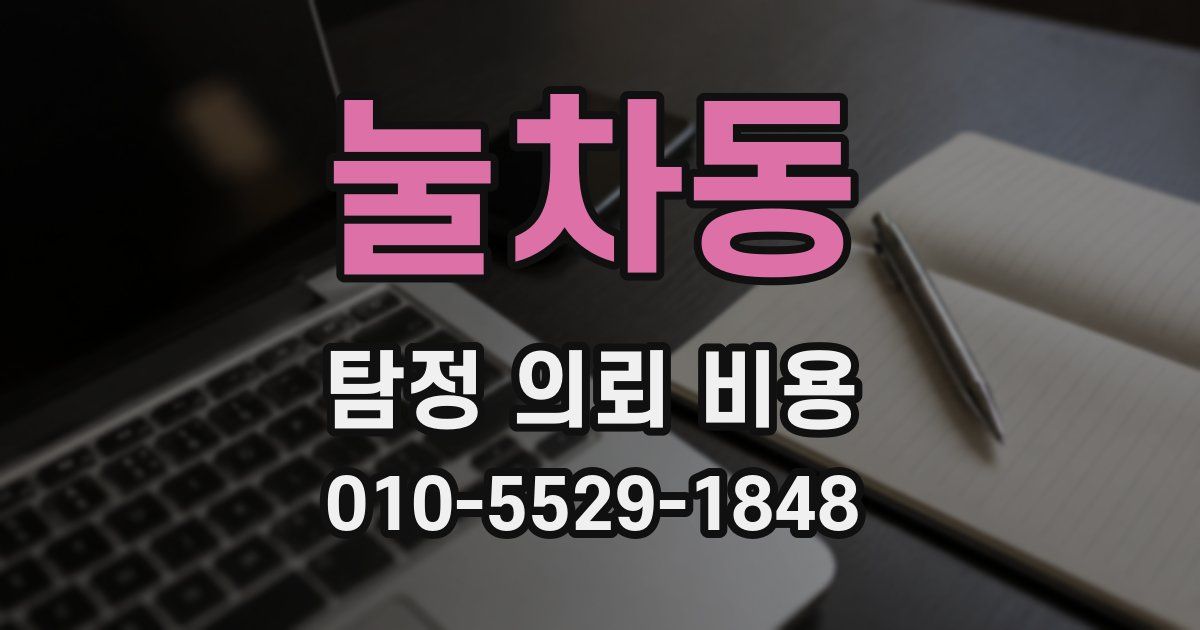 눌차동 탐정 의뢰 비용