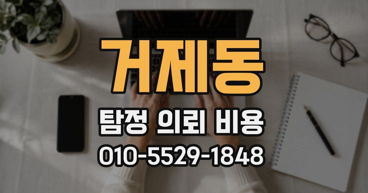거제동 탐정 의뢰 비용