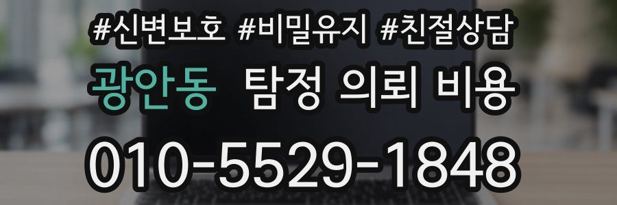 광안동 탐정 의뢰 비용