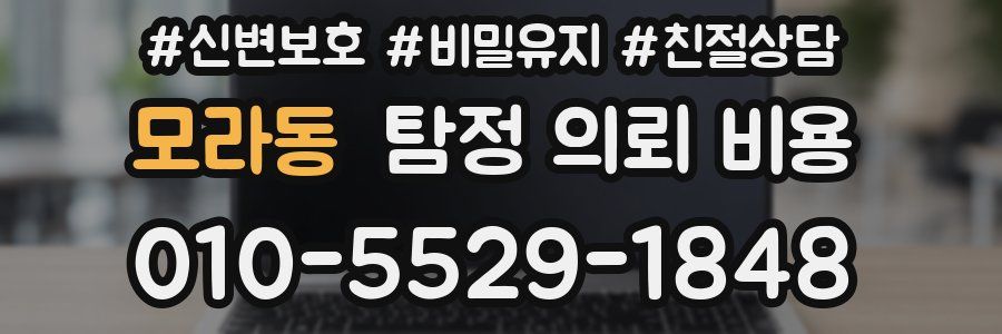 모라동 탐정 의뢰 비용