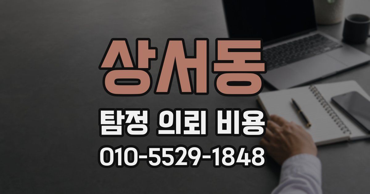상서동 탐정 의뢰 비용
