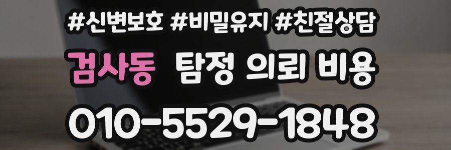 검사동 탐정 의뢰 비용