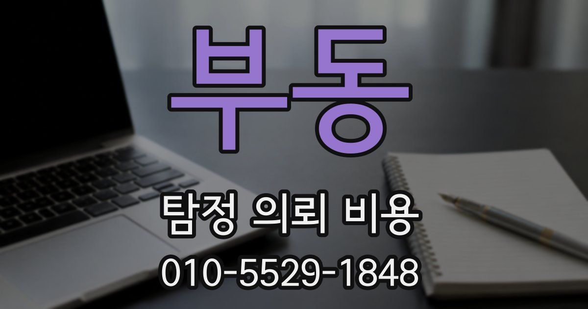 부동 탐정 의뢰 비용