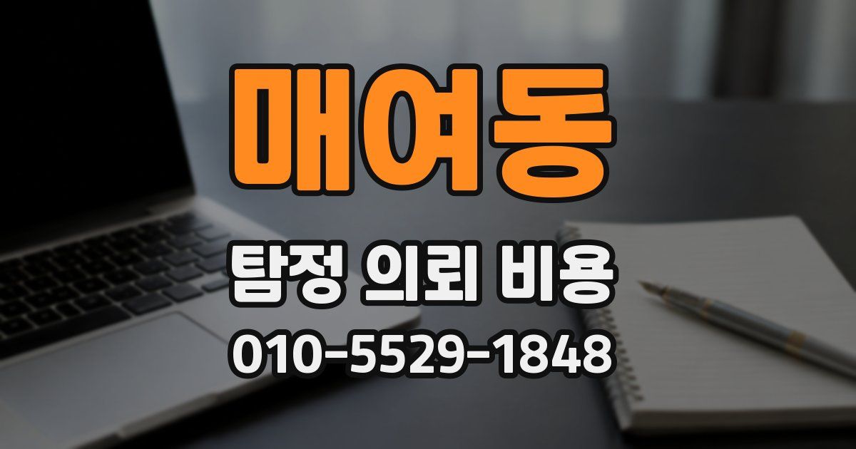 매여동 탐정 의뢰 비용