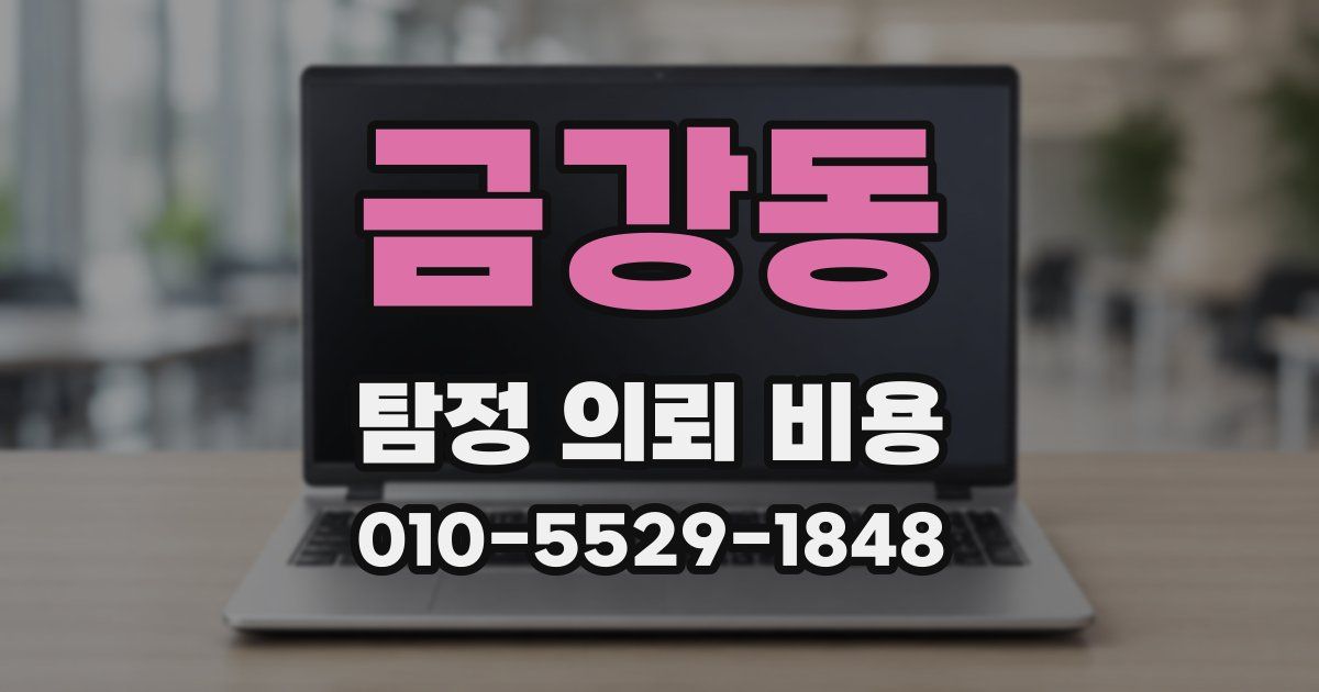 금강동 탐정 의뢰 비용