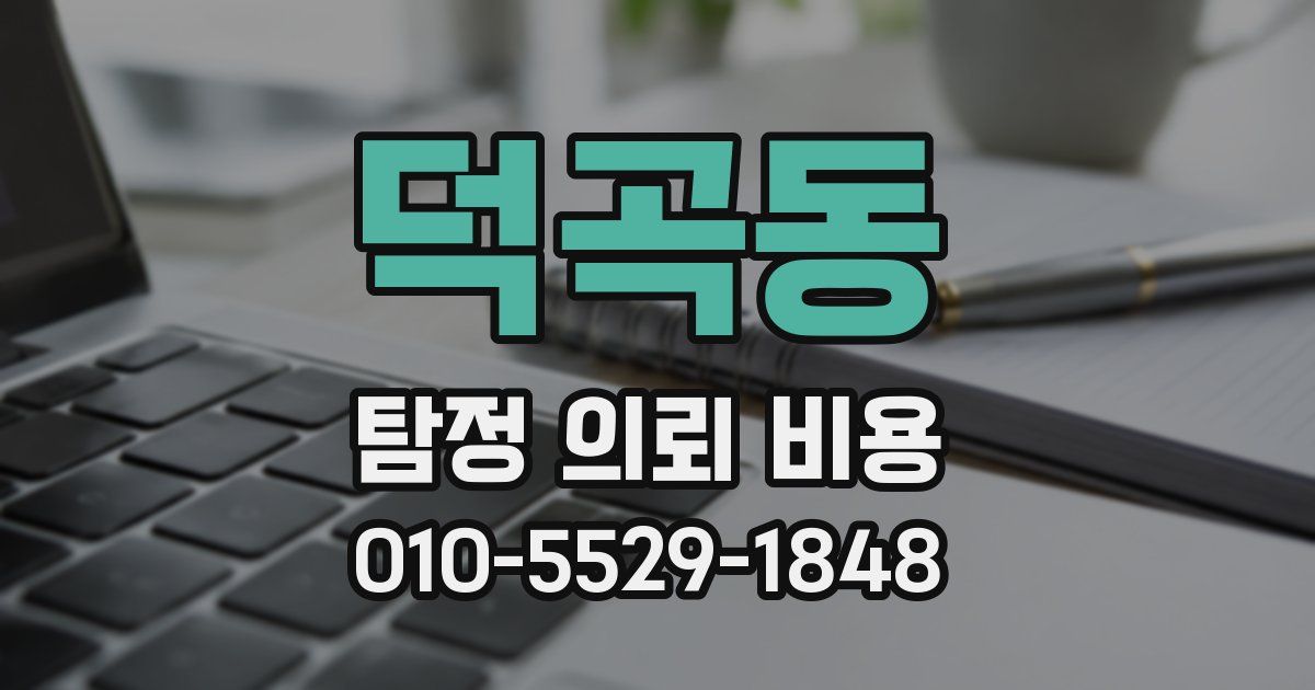 덕곡동 탐정 의뢰 비용