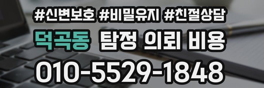 덕곡동 탐정 의뢰 비용
