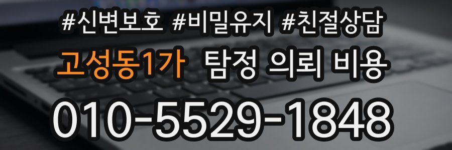 고성동1가 탐정 의뢰 비용