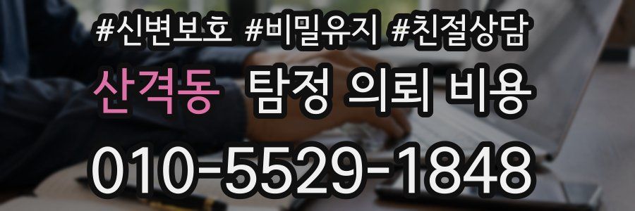 산격동 탐정 의뢰 비용