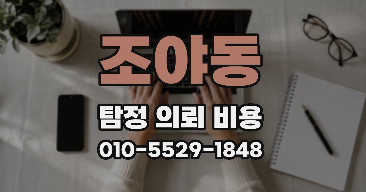 조야동 탐정 의뢰 비용