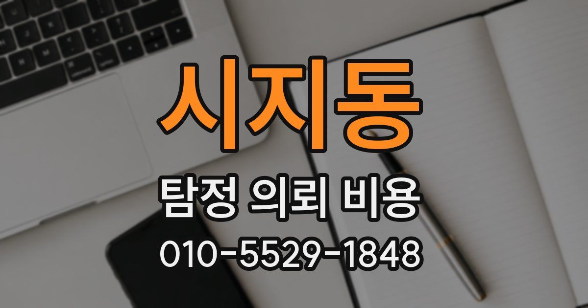 시지동 탐정 의뢰 비용
