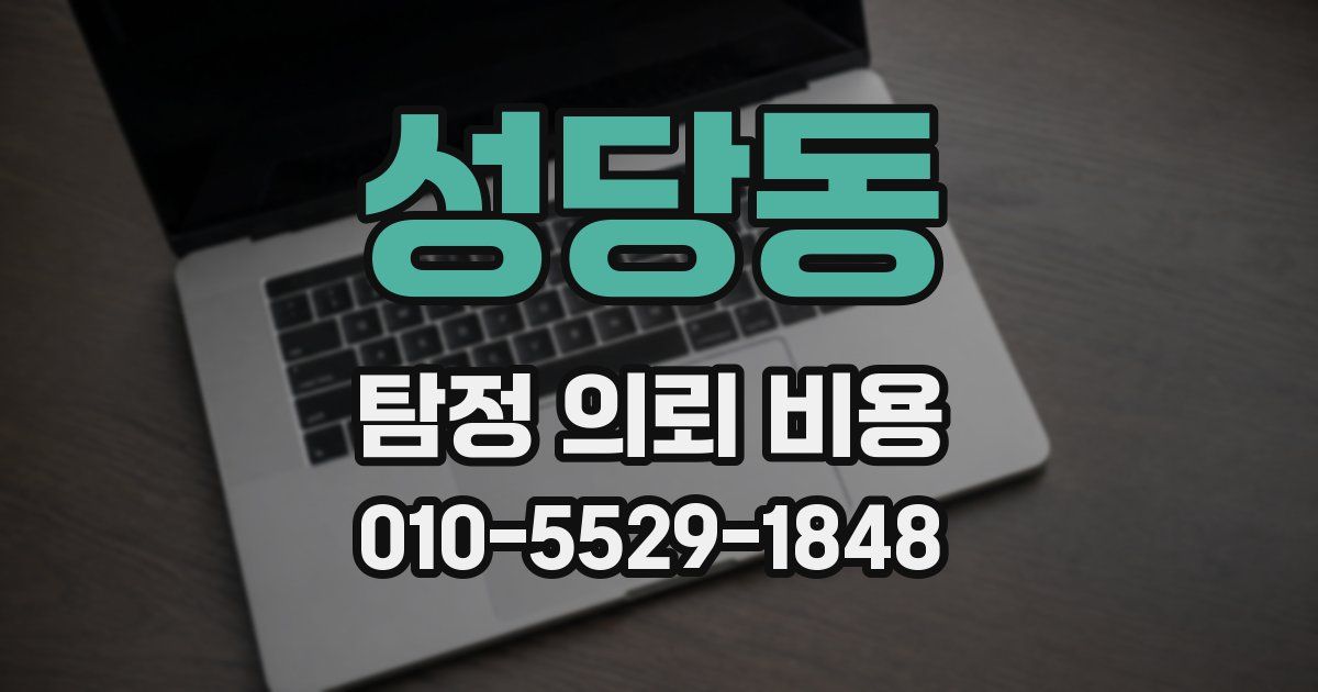 성당동 탐정 의뢰 비용