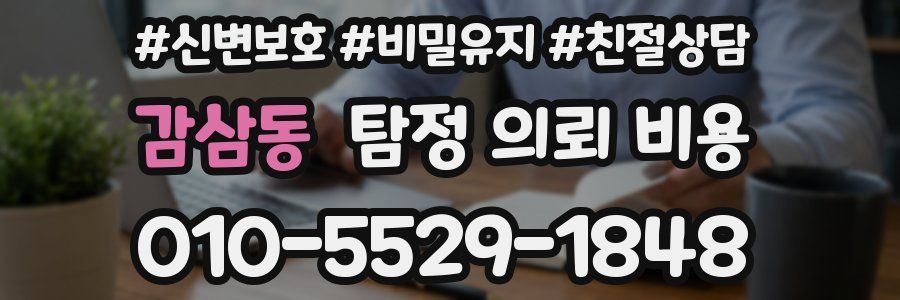 감삼동 탐정 의뢰 비용