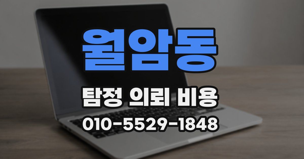 월암동 탐정 의뢰 비용