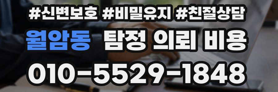 월암동 탐정 의뢰 비용