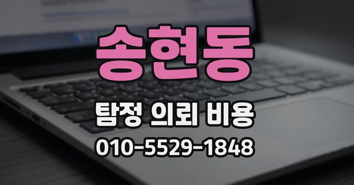 송현동 탐정 의뢰 비용