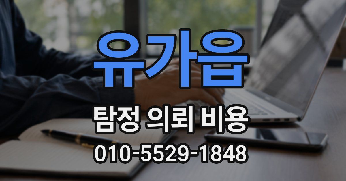 유가읍 탐정 의뢰 비용