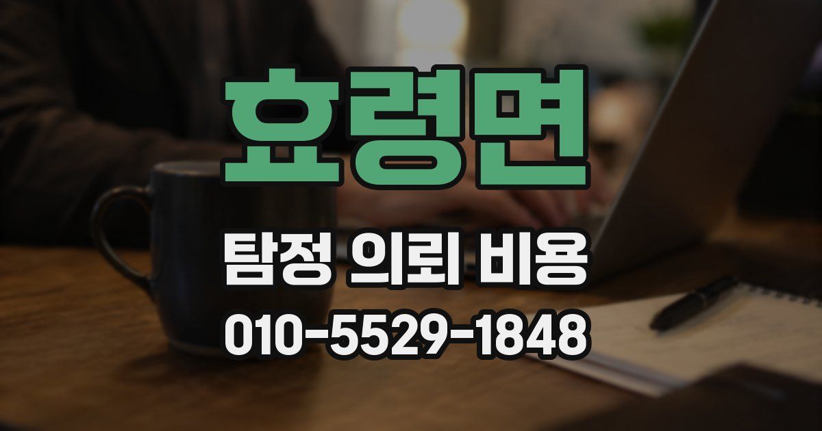 효령면 탐정 의뢰 비용