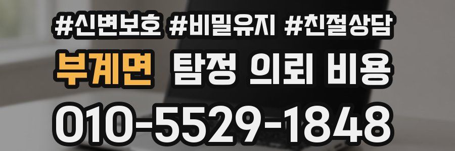부계면 탐정 의뢰 비용