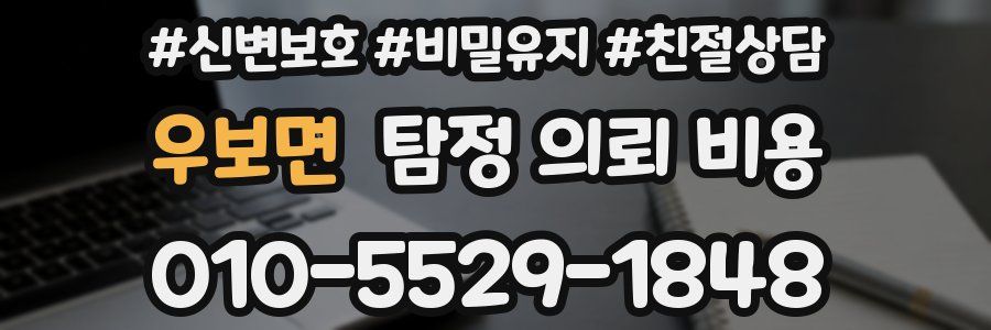 우보면 탐정 의뢰 비용
