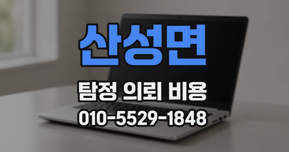 산성면 탐정 의뢰 비용