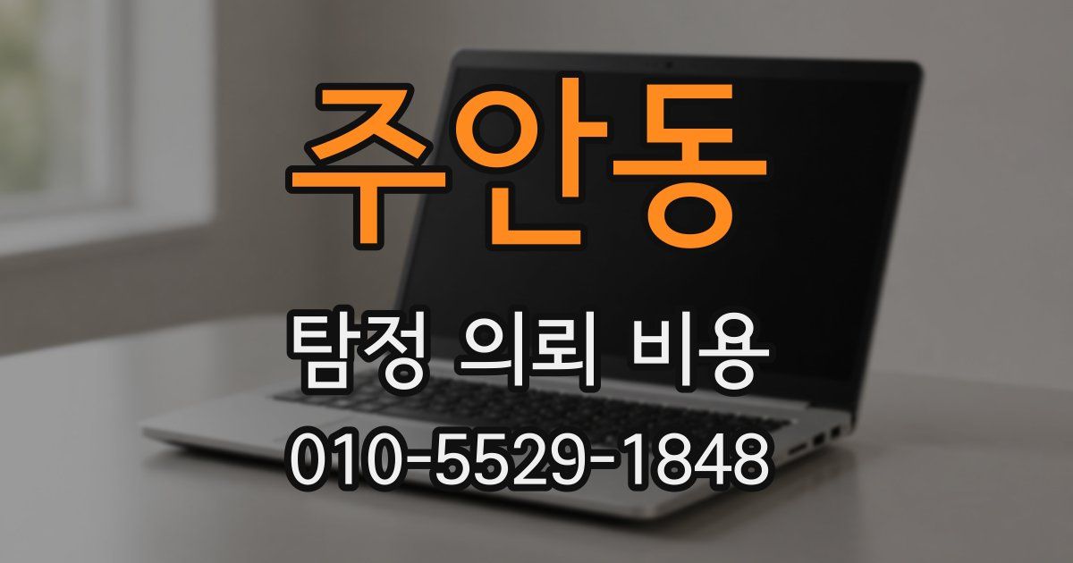주안동 탐정 의뢰 비용