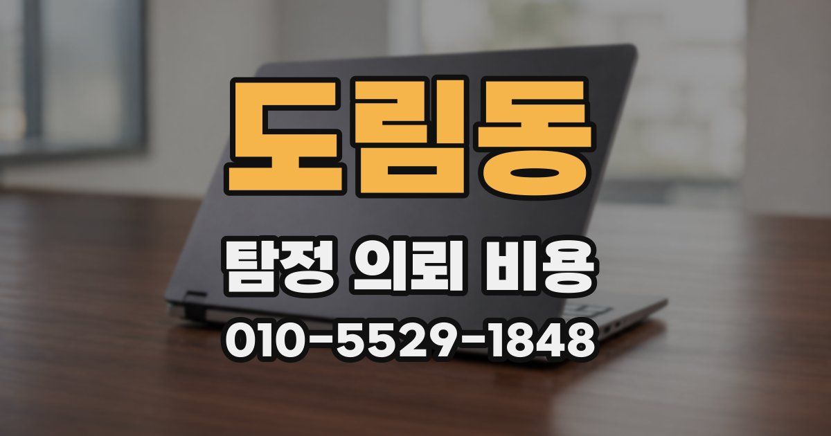 도림동 탐정 의뢰 비용
